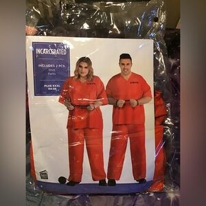 Incarcerated adult 1 costume size plus XXXL (54-56)-Preowned
